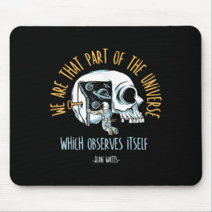 Philosophie Weltraum Zitat Alan Watts Astronaut Mousepad
