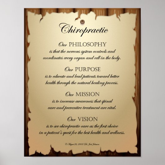 Philosophie Ziel Mission Vision Poster (Vorne)