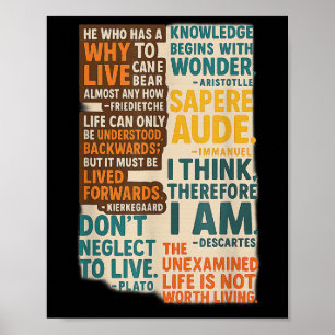 Philosophie Zitate Poster - Zeitlose Weisheit von 