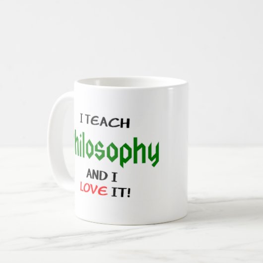 Philosophieunterricht und Liebe Kaffeetasse (Vorderseite Links)