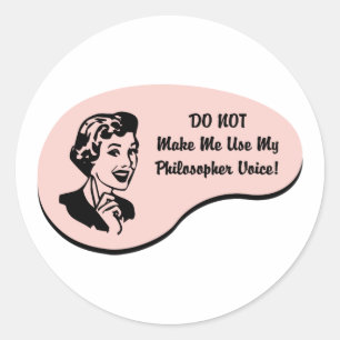 Philosophin Voice Runder Aufkleber