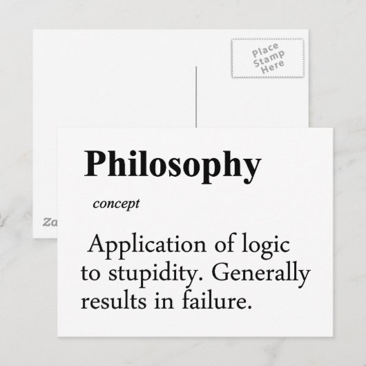 Philosophische Definition Postkarte (Vorne/Hinten)