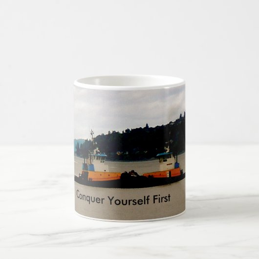 Philosophische Schlepper-Tasse Kaffeetasse (Mittel)