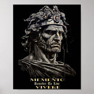 Philosophische Stoic Memento Denken Sie daran, Leb Poster