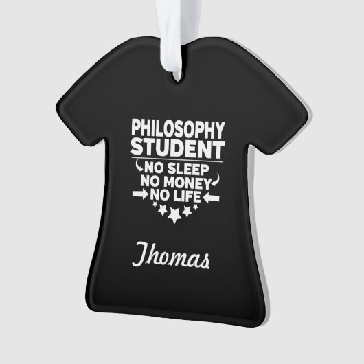Philosophische Uni Student No Life oder Money Ornament (Vorderseite)