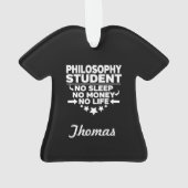 Philosophische Uni Student No Life oder Money Ornament (Rückseite)