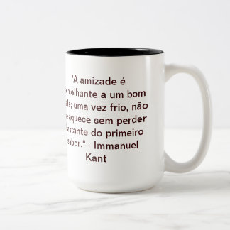 Philosophischer Kaffee Kant und die Freundschaft - Zweifarbige Tasse