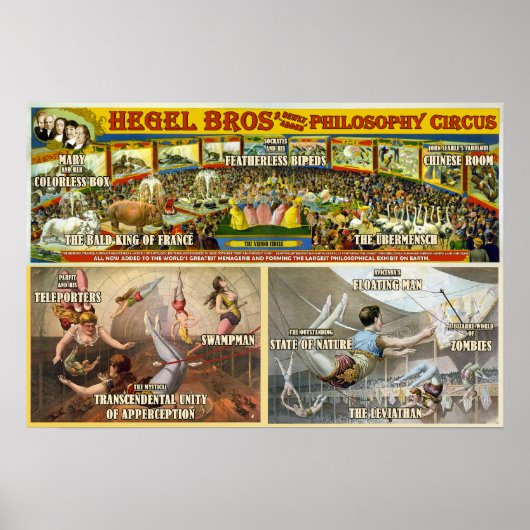 Philosophischer Zirkus Poster (Vorne)