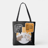 Philosophy Cat Red Dot Existential Humor Art Tasche (Rückseite)