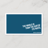 PHILOSOPHY Minimalistisch Business Card MIDI Visitenkarte (Rückseite)