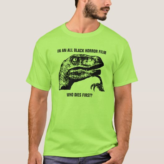 Philosoraptor Horror-Film T-Shirt (Vorderseite)