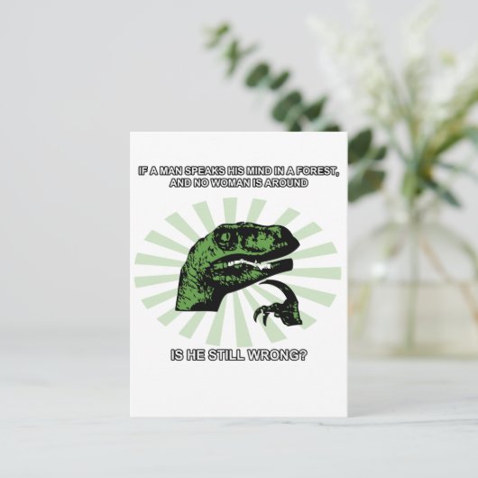 Philosoraptor Männer und Frauen Postkarte (Stehend Vorderseite)