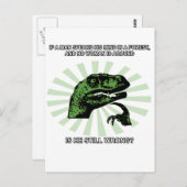 Philosoraptor Männer und Frauen Postkarte (Vorne/Hinten)