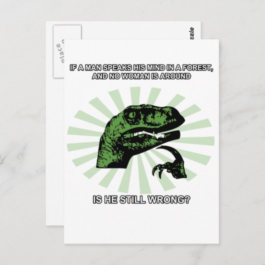 Philosoraptor Männer und Frauen Postkarte (Vorne/Hinten)