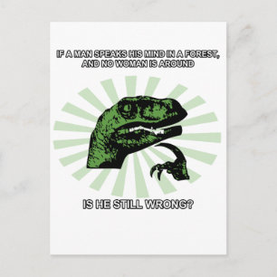 Philosoraptor Männer und Frauen Postkarte