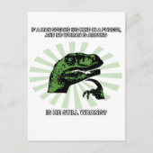 Philosoraptor Männer und Frauen Postkarte (Vorderseite)