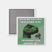 Philosoraptor Nonsense Magnet (Vorderseite/Rückseite)