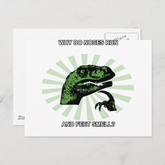 Philosoraptor Noses and Feet Postkarte (Vorne/Hinten)