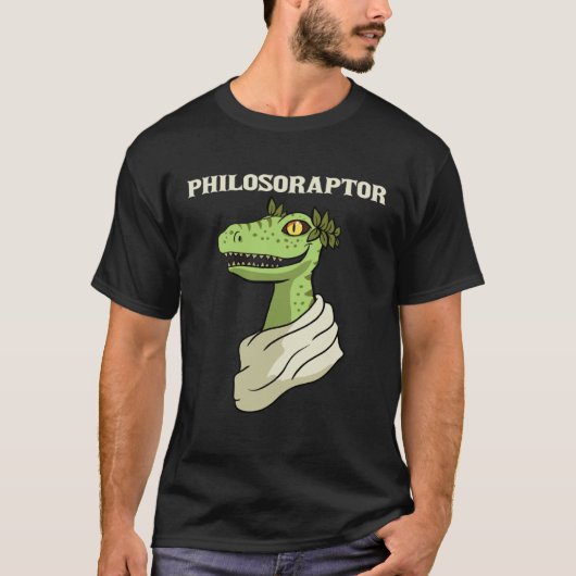 Philosoraptor Philosopher Raptor Dinosaur Velocira T-Shirt (Vorderseite)