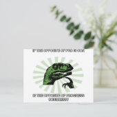 Philosoraptor Progress und Kongress Postkarte (Stehend Vorderseite)