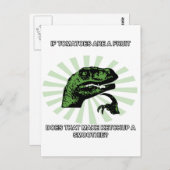 Philosoraptor Tomaten und Ketchup Postkarte (Vorne/Hinten)