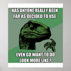 Philosoraptor Unsinn Poster