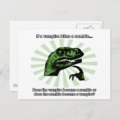 Philosoraptor Vampires und Zombies Postkarte (Vorne/Hinten)