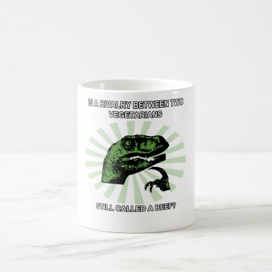 Philosoraptor Vegetarier Kaffeetasse (Mittel)