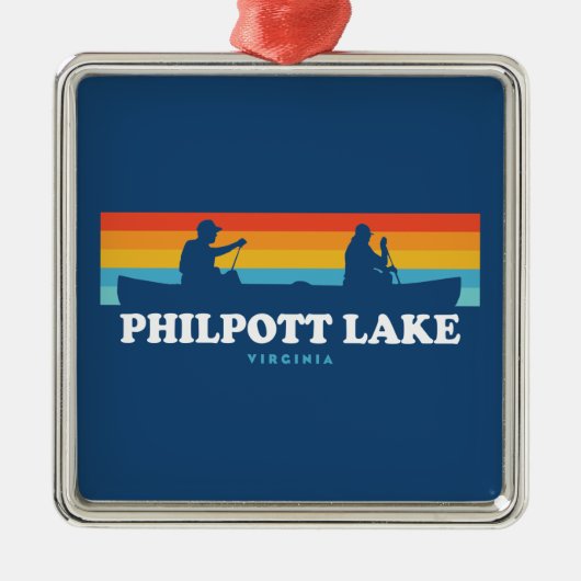 Philpott Lake Virginia Canoe Ornament Aus Metall (Vorne)