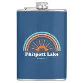 Philpott Lake Virginia Rainbow Flachmann (Vorderseite)