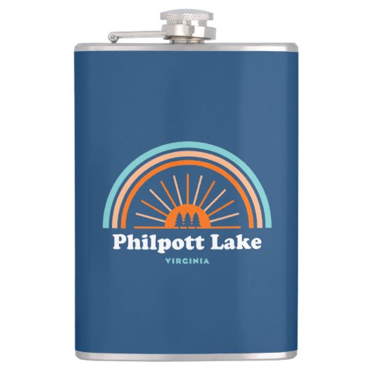 Philpott Lake Virginia Rainbow Flachmann (Vorderseite)