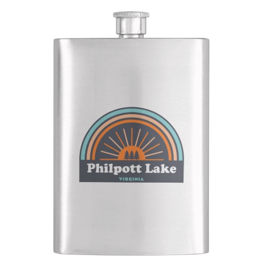 Philpott Lake Virginia Rainbow Flachmann (Vorderseite)