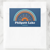 Philpott Lake Virginia Rainbow Rechteckiger Aufkleber (Tasche)