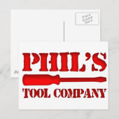 Phil's Tool Company Postkarte (Vorne/Hinten)