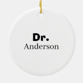Phinally done - Black PHD Graduation Quote Design Keramik Ornament (Hinten)