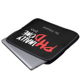 Phinally done - Black PHD Graduation Quote Design Laptopschutzhülle (Vorne Knopf)