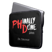 Phinally done - Black PHD Graduation Quote Design Laptopschutzhülle (Vorderseite Links)