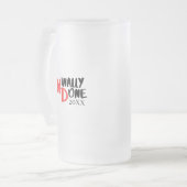 Phinally done - Funny PHD Graduation Quote Design Mattglas Bierglas (Vorderseite Links)