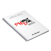 Phinally done - Funny PHD Graduation Quote Design Notizblock (Rechte Seite)