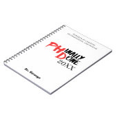 Phinally done - Funny PHD Graduation Quote Design Notizblock (Linke Seite)