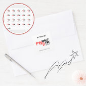 Phinally done - Funny PHD Graduation Quote Design Quadratischer Aufkleber