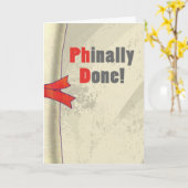 Phinally Done Scroll Karte (Gelbe Blume)