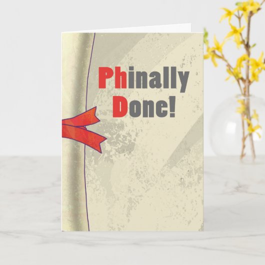 Phinally Done Scroll Karte (Gelbe Blume)