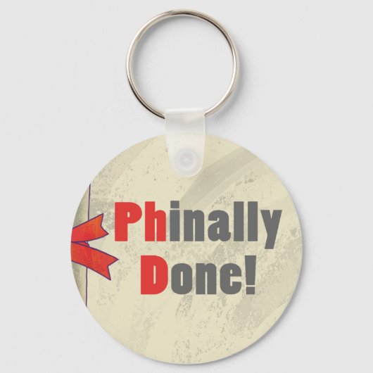 Phinally Done Scroll Schlüsselanhänger (Vorderseite)