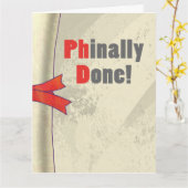 Phinally Fertig Karte (Gelbe Blume)