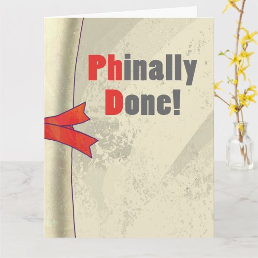 Phinally Fertig Karte (Gelbe Blume)