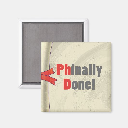 Phinally Fertig Magnet (Vorderseite/Rückseite)