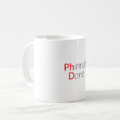 Phinally Fertiger Phd Abschluss Kaffeetasse (Vorderseite Links)