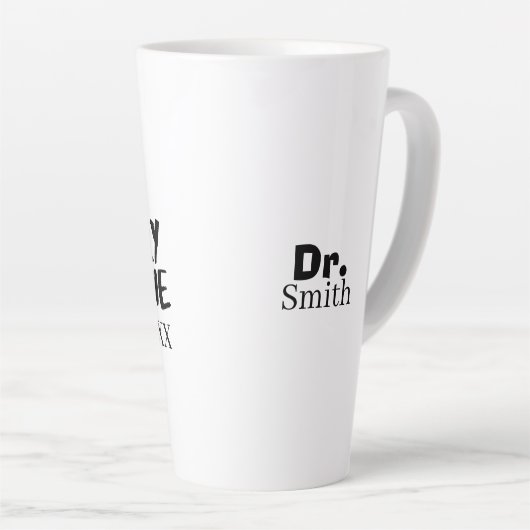 Phindone - Funny PHD Abschluss Quote Design Milchtasse (Rechte Ecke)