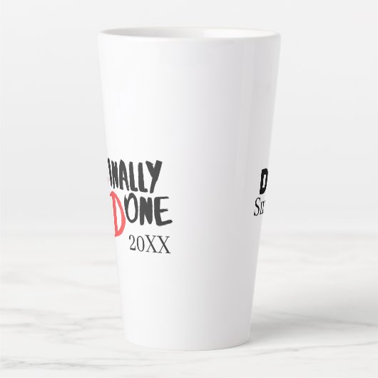 Phindone - Funny PHD Abschluss Quote Design Milchtasse (Vorderseite)